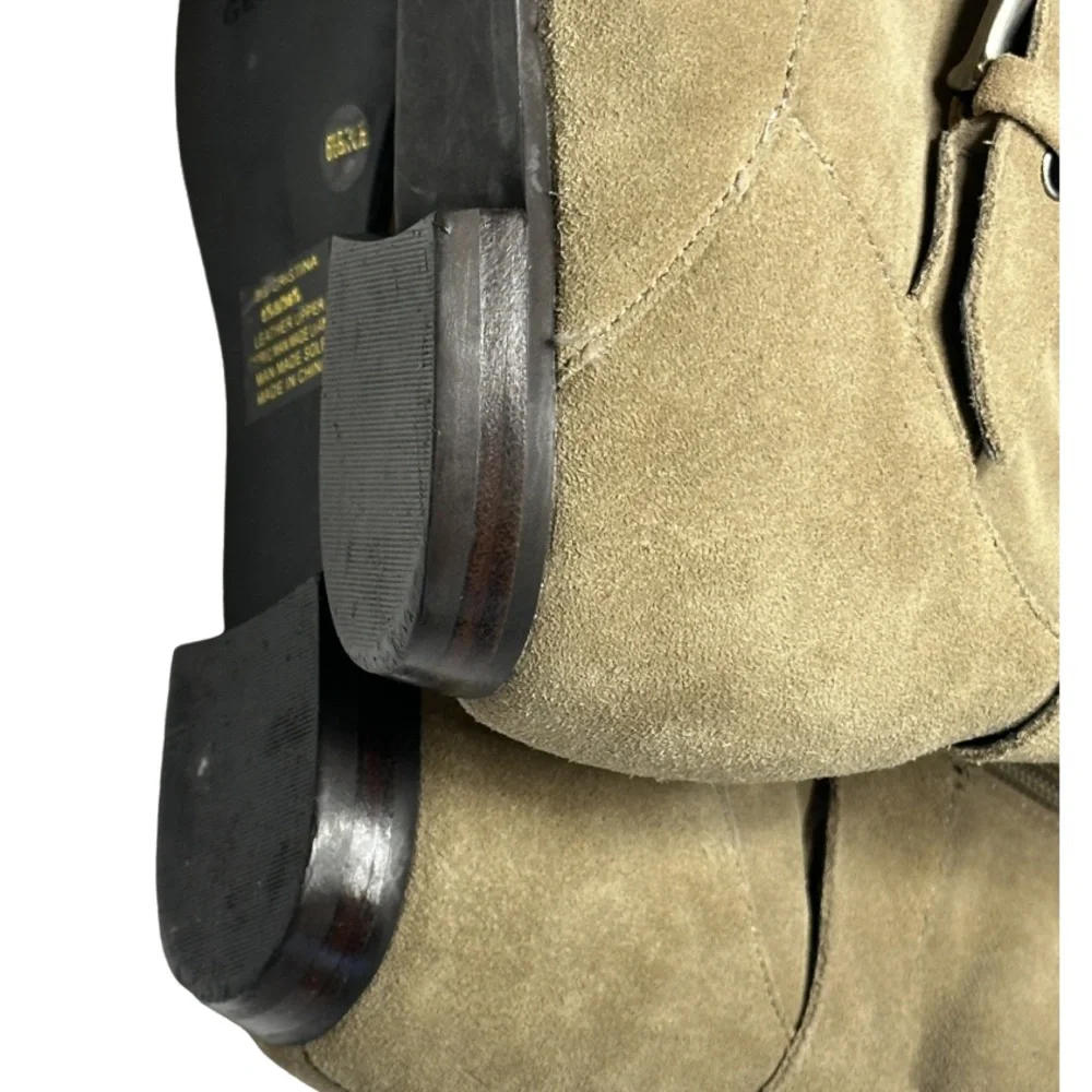 BCBG Generation | Over the Knee Suede Boot Christina New Taupe Spike Stud Accent